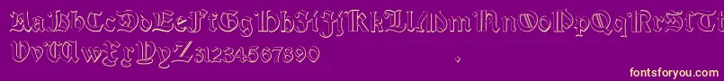 Salterio Font – Yellow Fonts on Purple Background