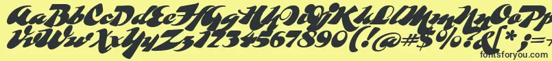 Police Whomp – polices noires sur fond jaune