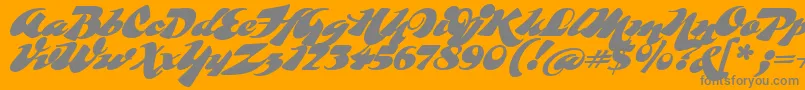 Whomp-Schriftart – Graue Schriften auf orangefarbenem Hintergrund