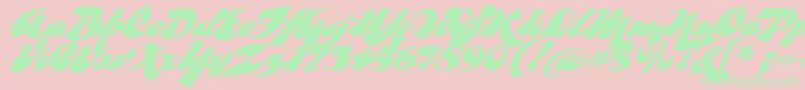 Whomp Font – Green Fonts on Pink Background