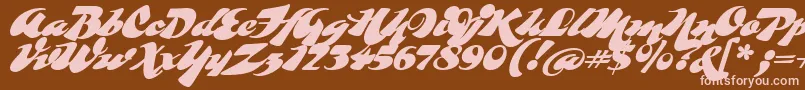 fuente Whomp – Fuentes Rosadas Sobre Fondo Marrón