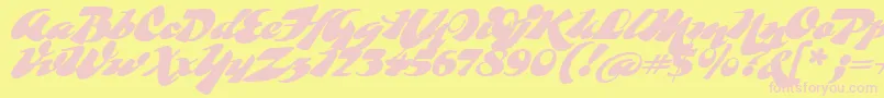 Whomp Font – Pink Fonts on Yellow Background