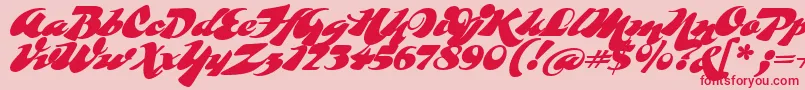 Whomp Font – Red Fonts on Pink Background