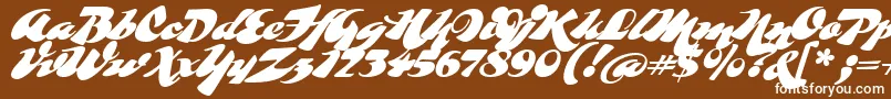 Whomp Font – White Fonts on Brown Background