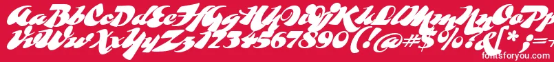 Whomp Font – White Fonts on Red Background