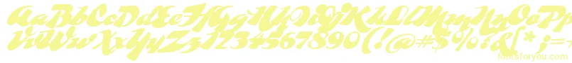 Police Whomp – polices jaunes sur fond blanc