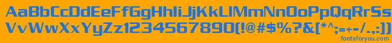 Serpentinesansicg Font – Blue Fonts on Orange Background