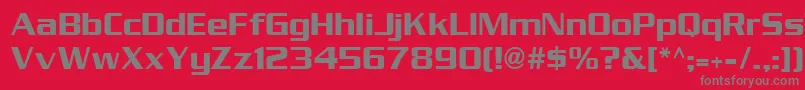 Serpentinesansicg-Schriftart – Graue Schriften auf rotem Hintergrund