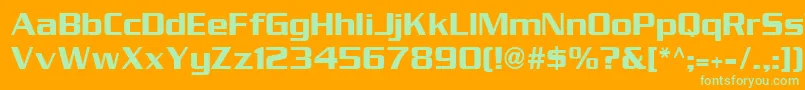 Serpentinesansicg Font – Green Fonts on Orange Background