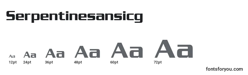 Serpentinesansicg Font Sizes