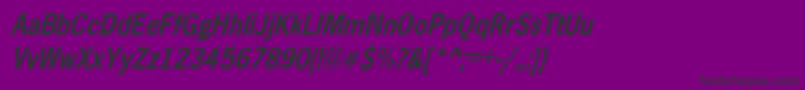 AbellCondensedBoldOblique Font – Black Fonts on Purple Background