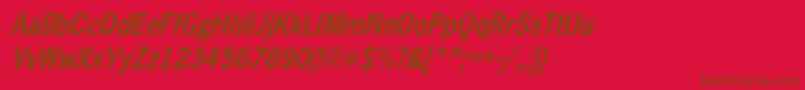 AbellCondensedBoldOblique Font – Brown Fonts on Red Background
