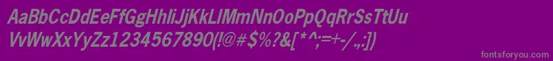 AbellCondensedBoldOblique Font – Gray Fonts on Purple Background