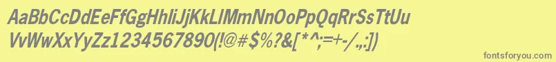 AbellCondensedBoldOblique Font – Gray Fonts on Yellow Background