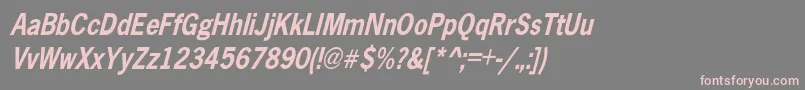 AbellCondensedBoldOblique Font – Pink Fonts on Gray Background
