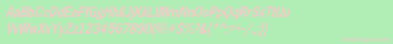 AbellCondensedBoldOblique Font – Pink Fonts on Green Background