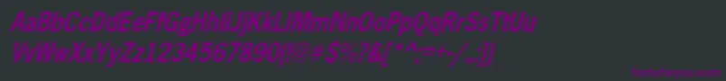 AbellCondensedBoldOblique Font – Purple Fonts on Black Background