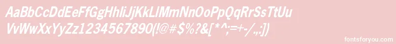 AbellCondensedBoldOblique Font – White Fonts on Pink Background