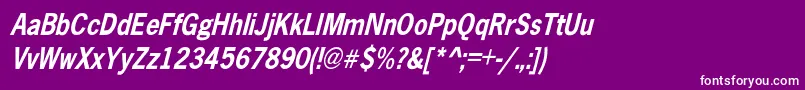 fuente AbellCondensedBoldOblique – Fuentes Blancas Sobre Fondo Morado