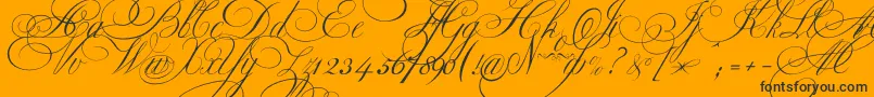 Ekaterinavelikayaone Font – Black Fonts on Orange Background