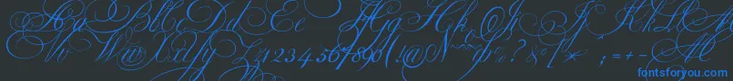 Ekaterinavelikayaone Font – Blue Fonts on Black Background