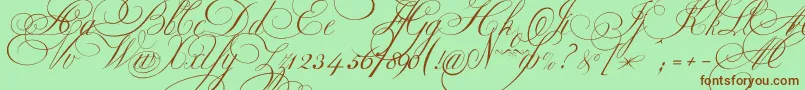 Ekaterinavelikayaone Font – Brown Fonts on Green Background