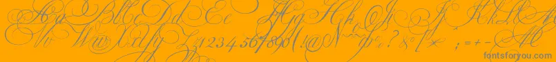 Ekaterinavelikayaone-Schriftart – Graue Schriften auf orangefarbenem Hintergrund