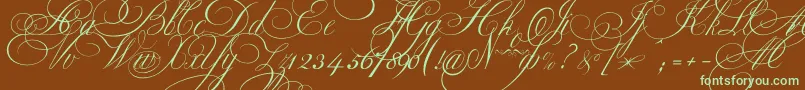 Ekaterinavelikayaone Font – Green Fonts on Brown Background