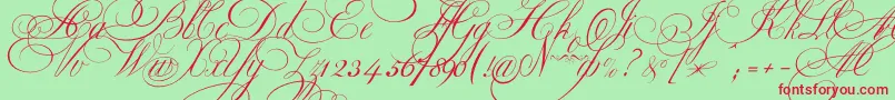 Ekaterinavelikayaone Font – Red Fonts on Green Background