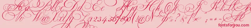 Ekaterinavelikayaone Font – Red Fonts on Pink Background