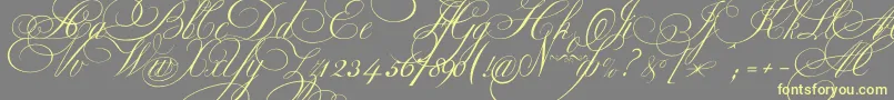 Ekaterinavelikayaone Font – Yellow Fonts on Gray Background