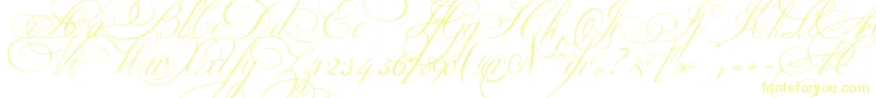 Ekaterinavelikayaone Font – Yellow Fonts on White Background