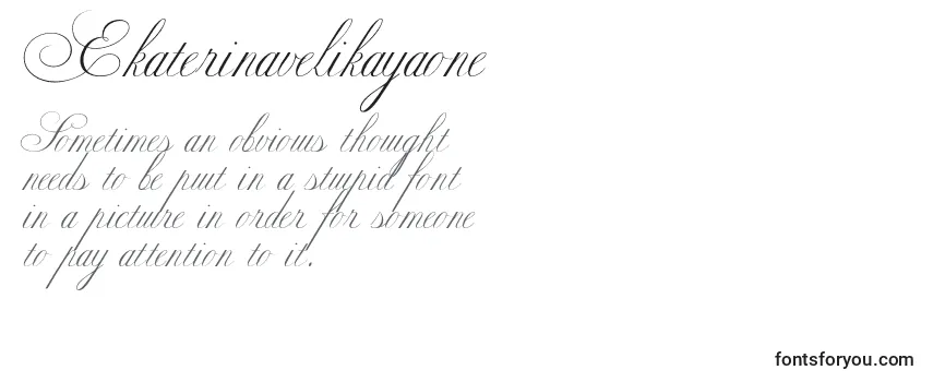 Schriftart Ekaterinavelikayaone (75761)