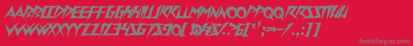 Onslaughter Font – Gray Fonts on Red Background