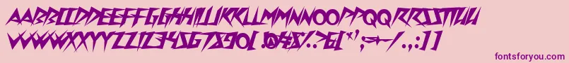 Onslaughter Font – Purple Fonts on Pink Background