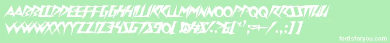 Onslaughter Font – White Fonts on Green Background