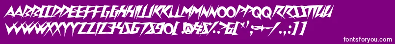 Onslaughter Font – White Fonts on Purple Background