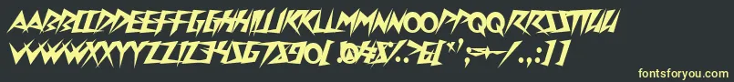 Onslaughter Font – Yellow Fonts on Black Background