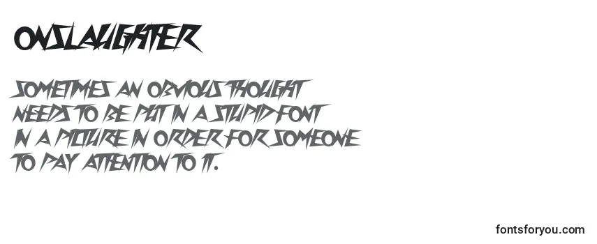 Review of the Onslaughter Font