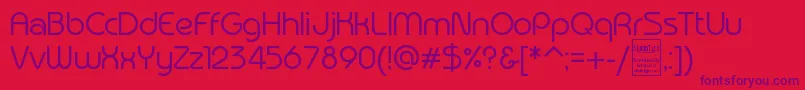 Fonte TypografixDemo – fontes roxas em um fundo vermelho