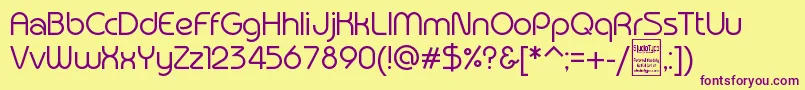 TypografixDemo Font – Purple Fonts on Yellow Background