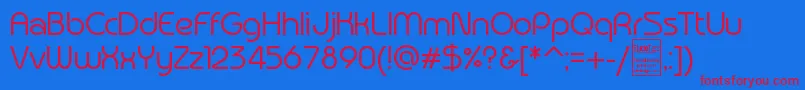 TypografixDemo Font – Red Fonts on Blue Background