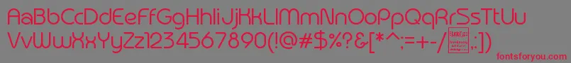 TypografixDemo Font – Red Fonts on Gray Background
