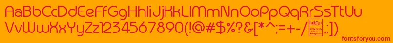 TypografixDemo Font – Red Fonts on Orange Background