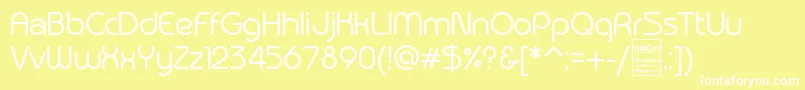 Шрифт TypografixDemo – белые шрифты на жёлтом фоне