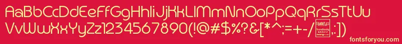 TypografixDemo Font – Yellow Fonts on Red Background