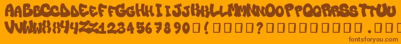 Losnello Font – Brown Fonts on Orange Background