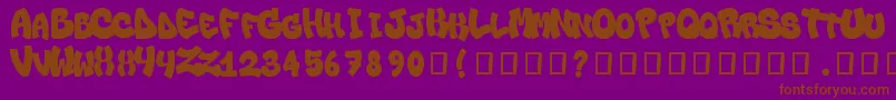 Losnello Font – Brown Fonts on Purple Background