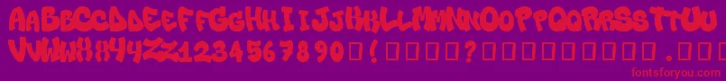 Losnello Font – Red Fonts on Purple Background