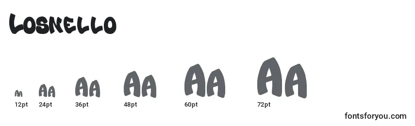 Losnello Font Sizes